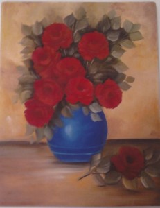 Nome da obra:Vaso com Rosas